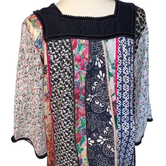 Vintage RADHE Boho Patchwork Festival Dress - Picture 6 of 9